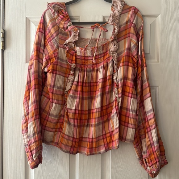 Free People smocked plaid too - Picture 6 of 7